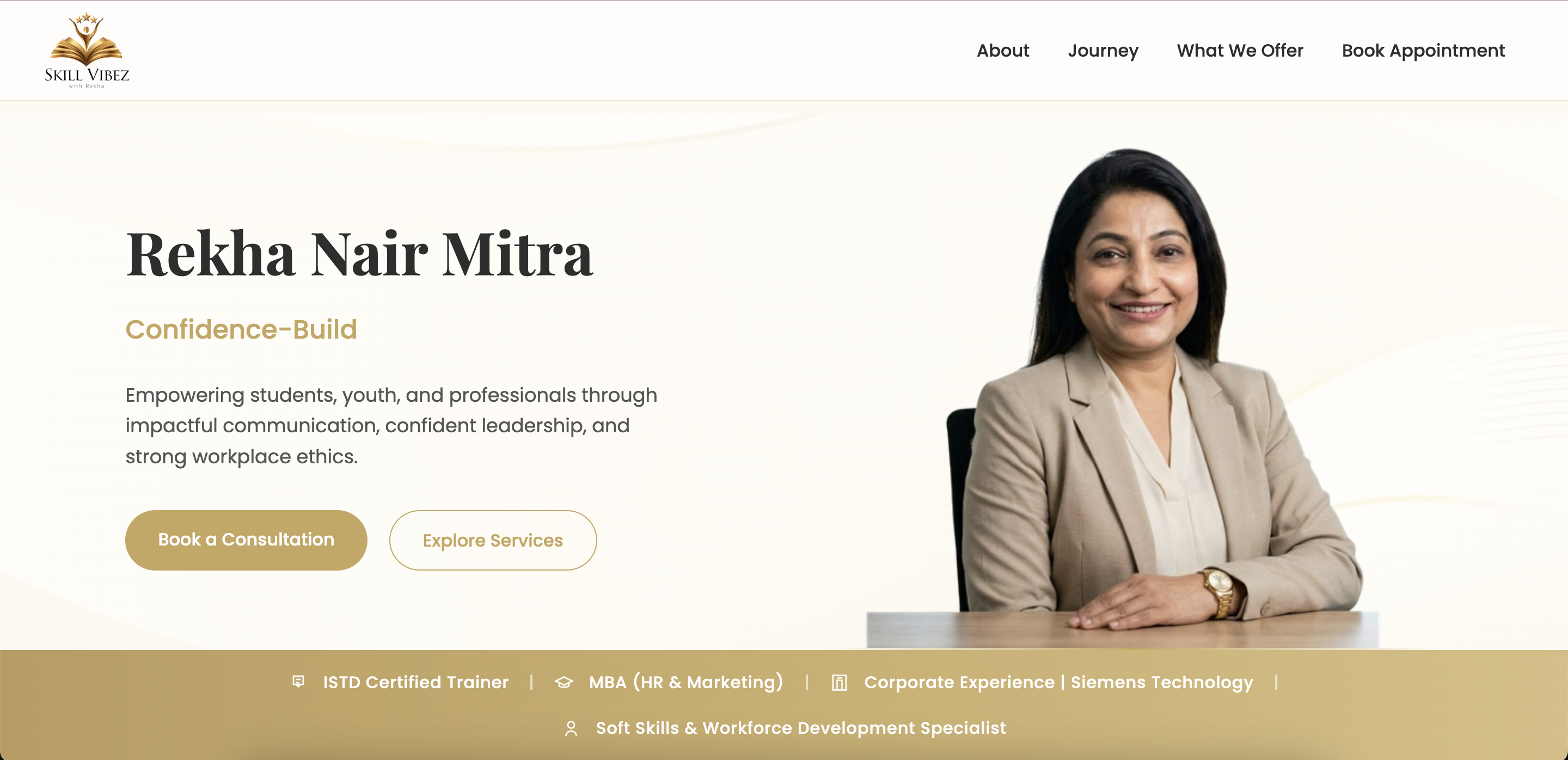 Skill Vibez consulting website preview