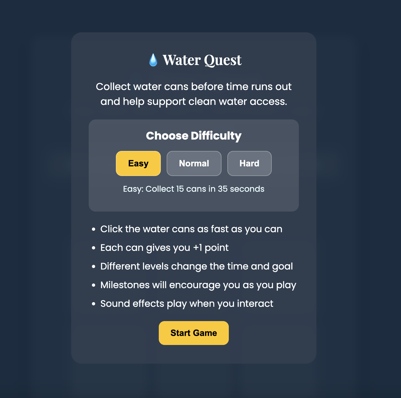 Water Quest Game preview